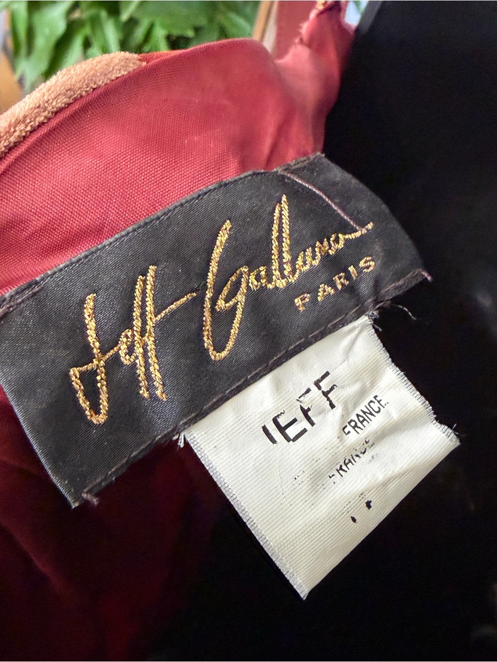 Jeff Gallano Paris Burgundy Velvet Burnout Layered Evening Gown Dress FR 42 - Picture 8 of 10